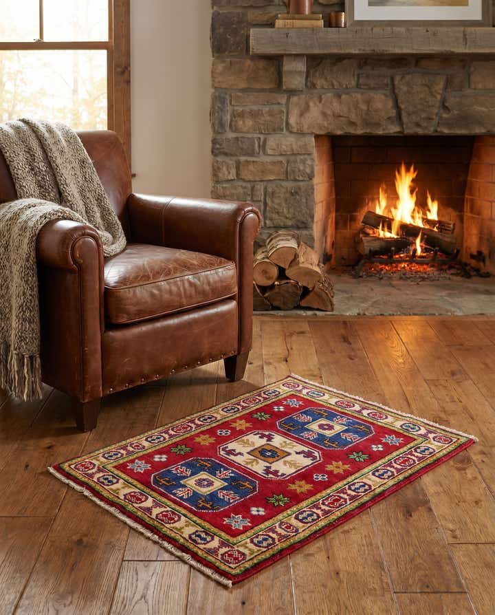 2' x 3' Hand Knotted Kazak Rug