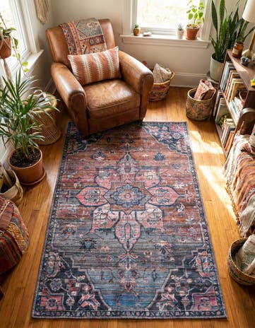 3' 3 x 5' 3 Washable Nostalgia Rug