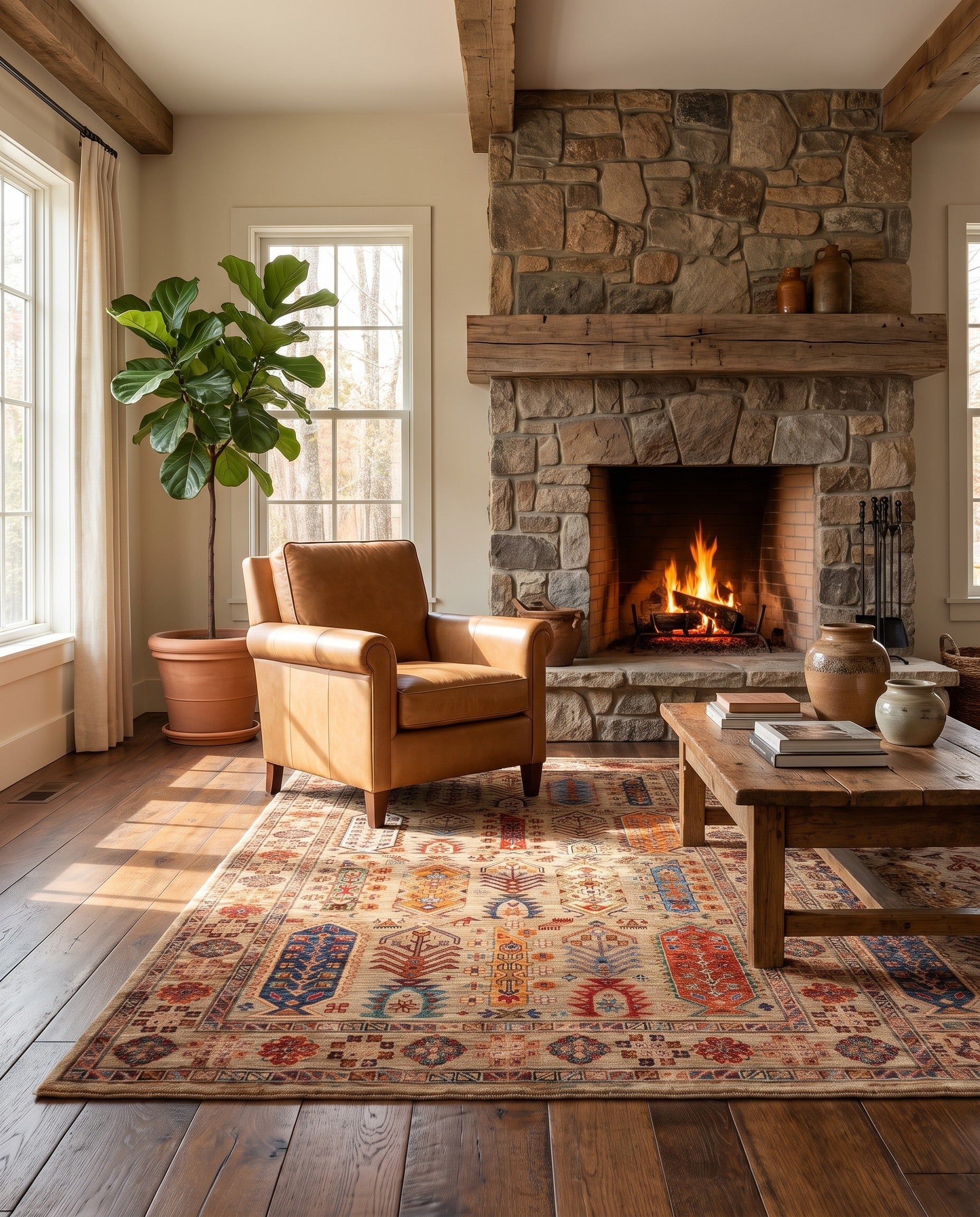 4' x 6' 5 Hand Knotted Ariana Ziegler Rug