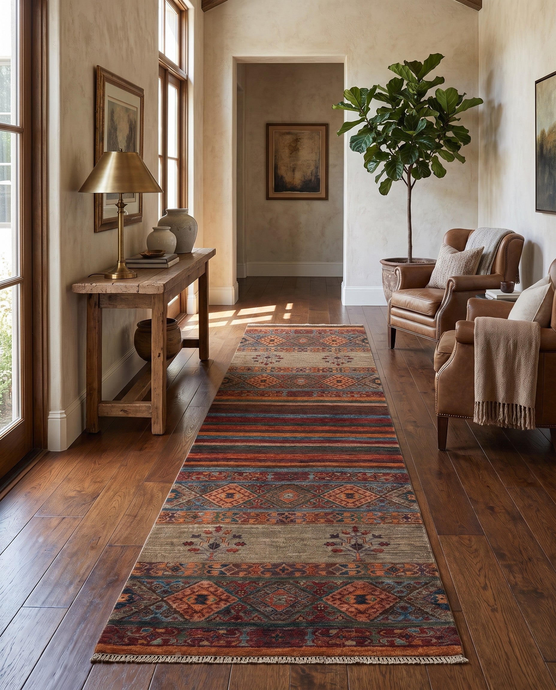 2' 8 x 8' 3 Hand Knotted Kazak Runner Rug