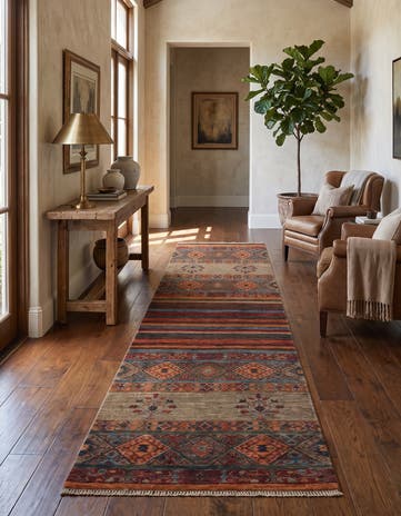 2' 8 x 8' 3 Hand Knotted Kazak Runner Rug