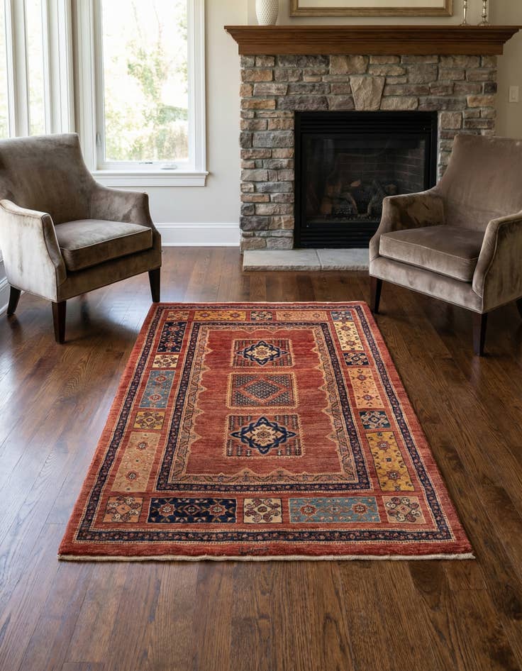 Detail image of 3' 6 x 5' 5 Kashkuli Wool Rug