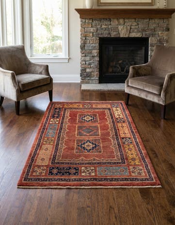 3' 6 x 5' 5 Kashkuli Wool Rug