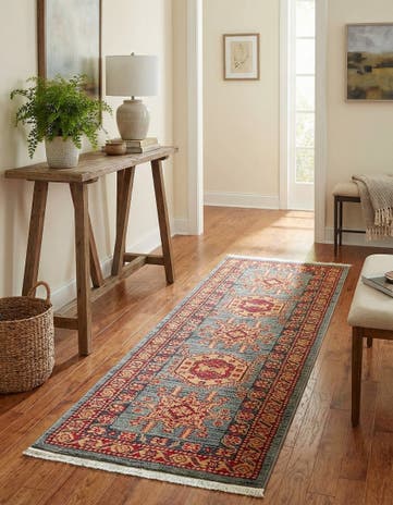 Light Blue Sara Runner Rug
