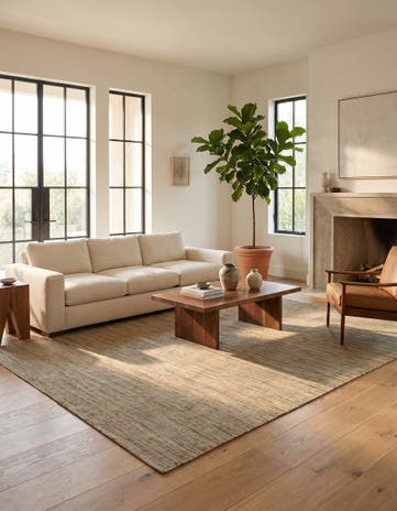 6' 11 x 9' 6 Hand Woven Kilim Modern Wool Rug