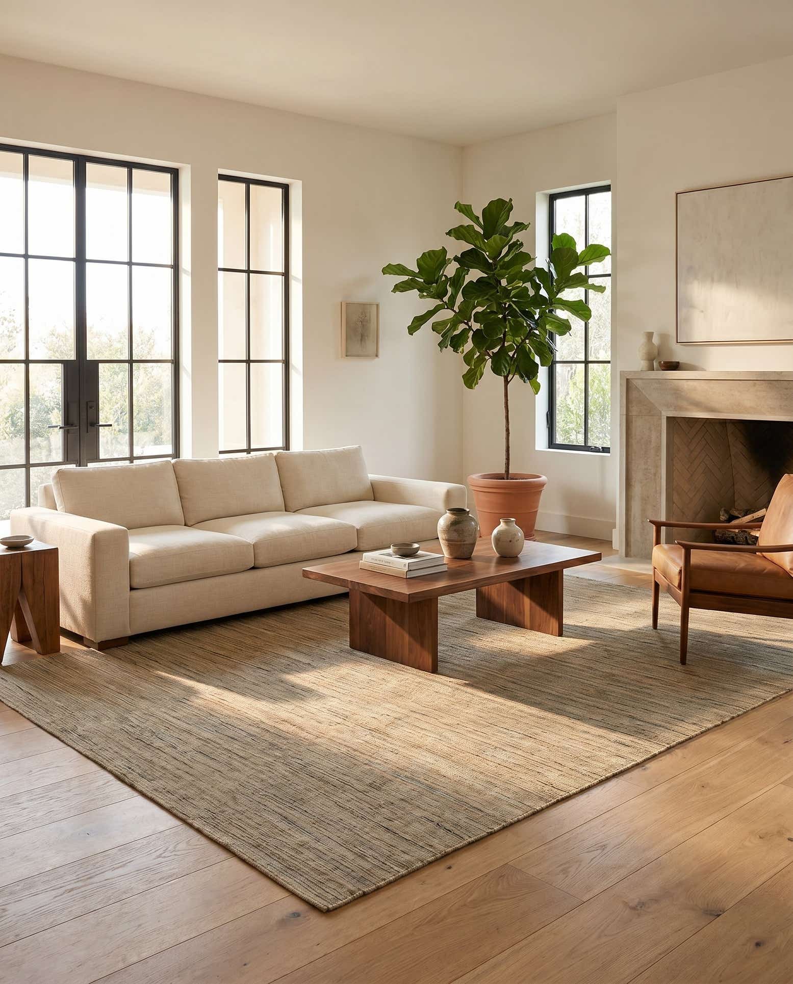 6' 11 x 9' 6 Hand Woven Kilim Modern Wool Rug