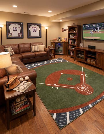 7' x 10' Sports Washable Rug