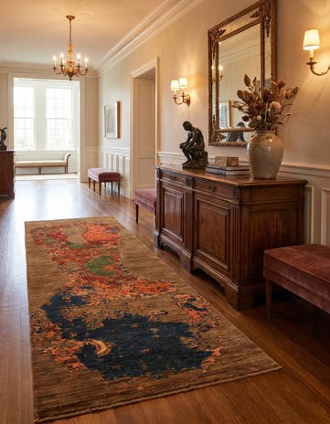 2' 9 x 8' 2 Hand Knotted Ariana Ziegler Runner Rug