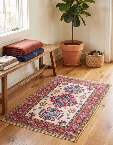 2' 7 x 3' 11 Hand Knotted Kazak Rug