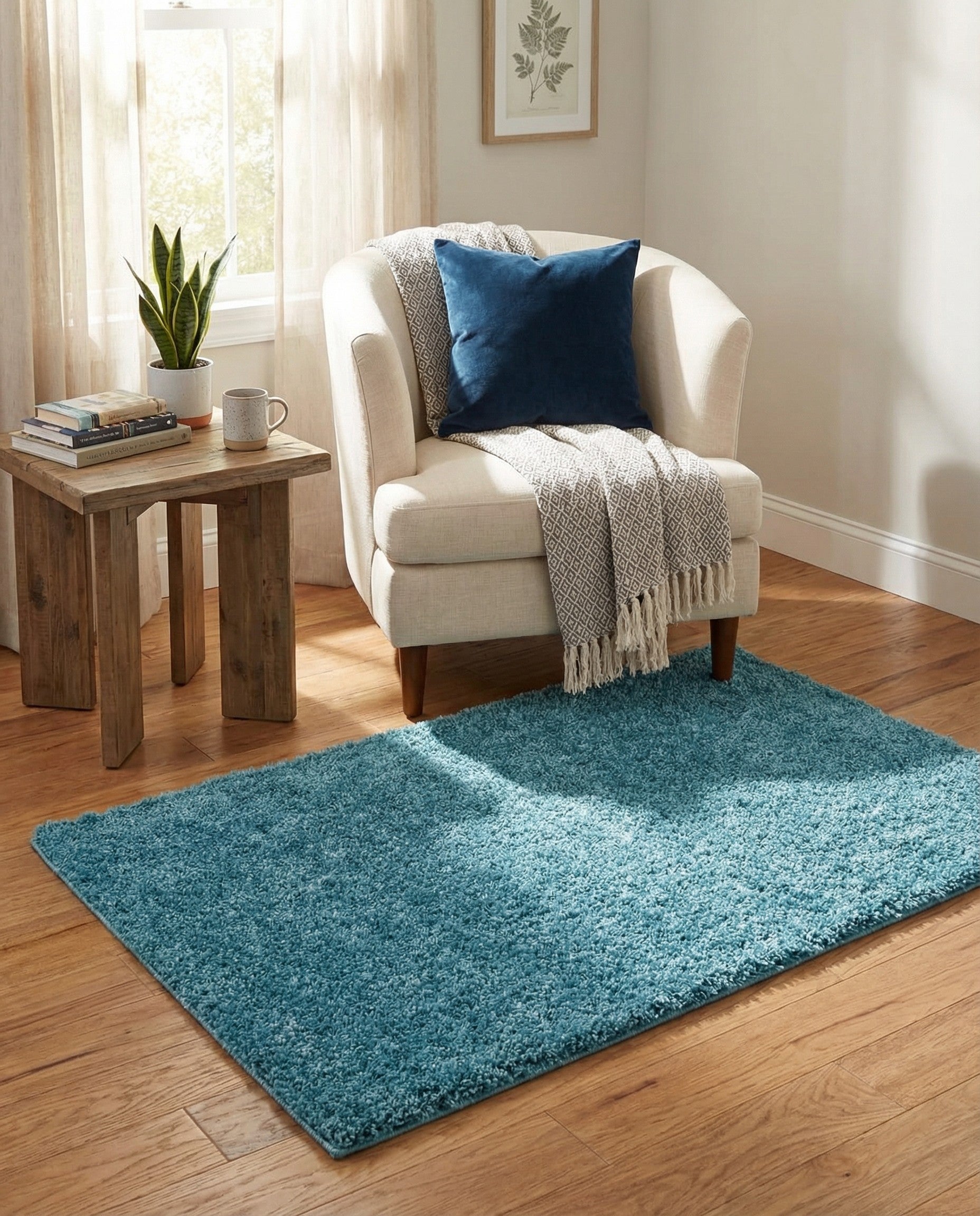2' x 3' Soft Solid Shag Rug