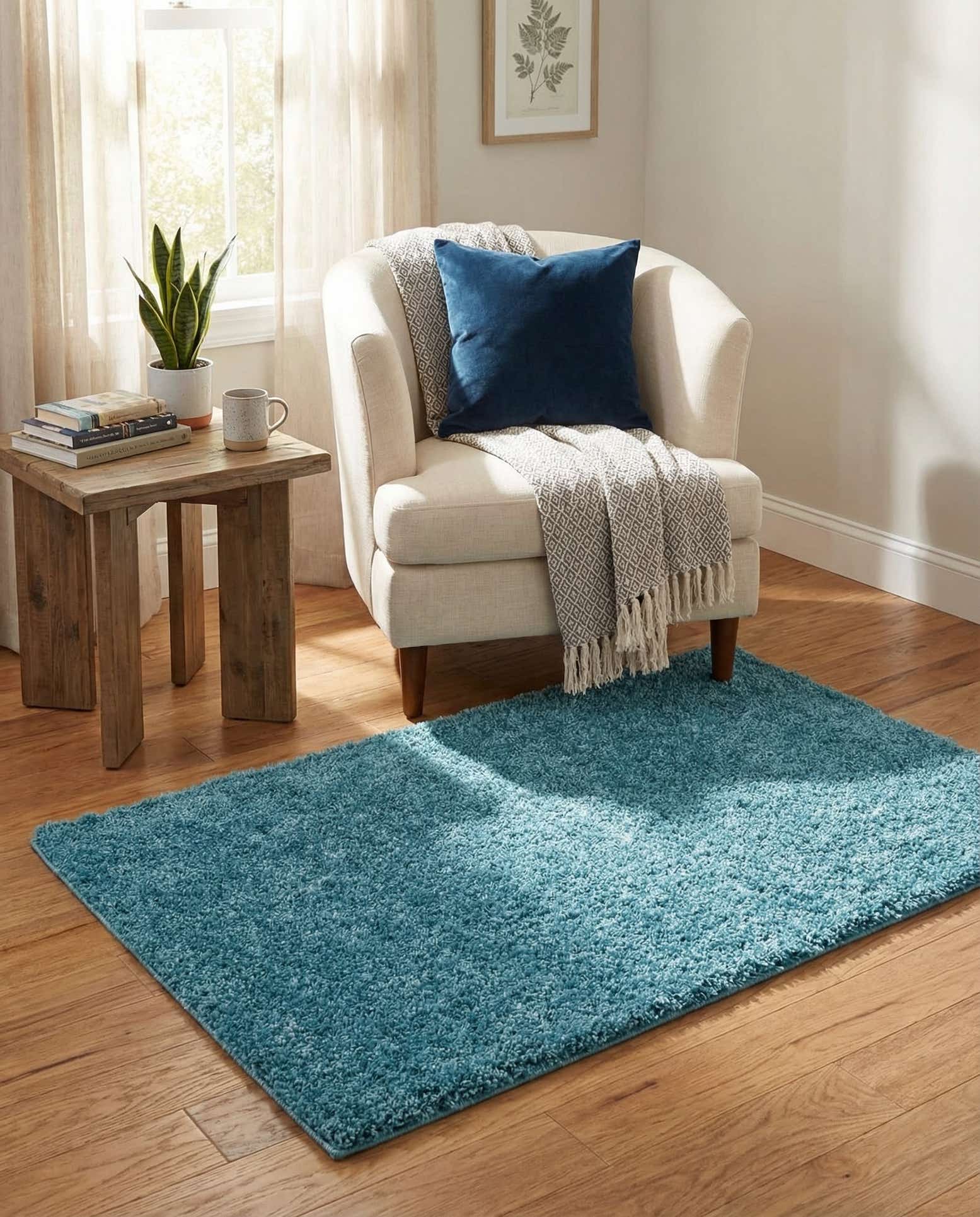 2' x 3' Soft Solid Shag Rug