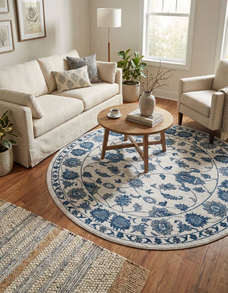 Detail image of 7' 10 x 7' 10 Boston Round Rug