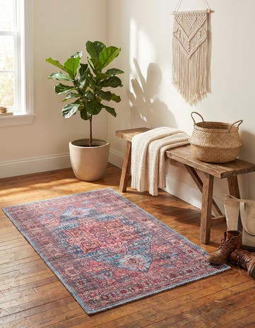 Blue Washable Maahru Rug