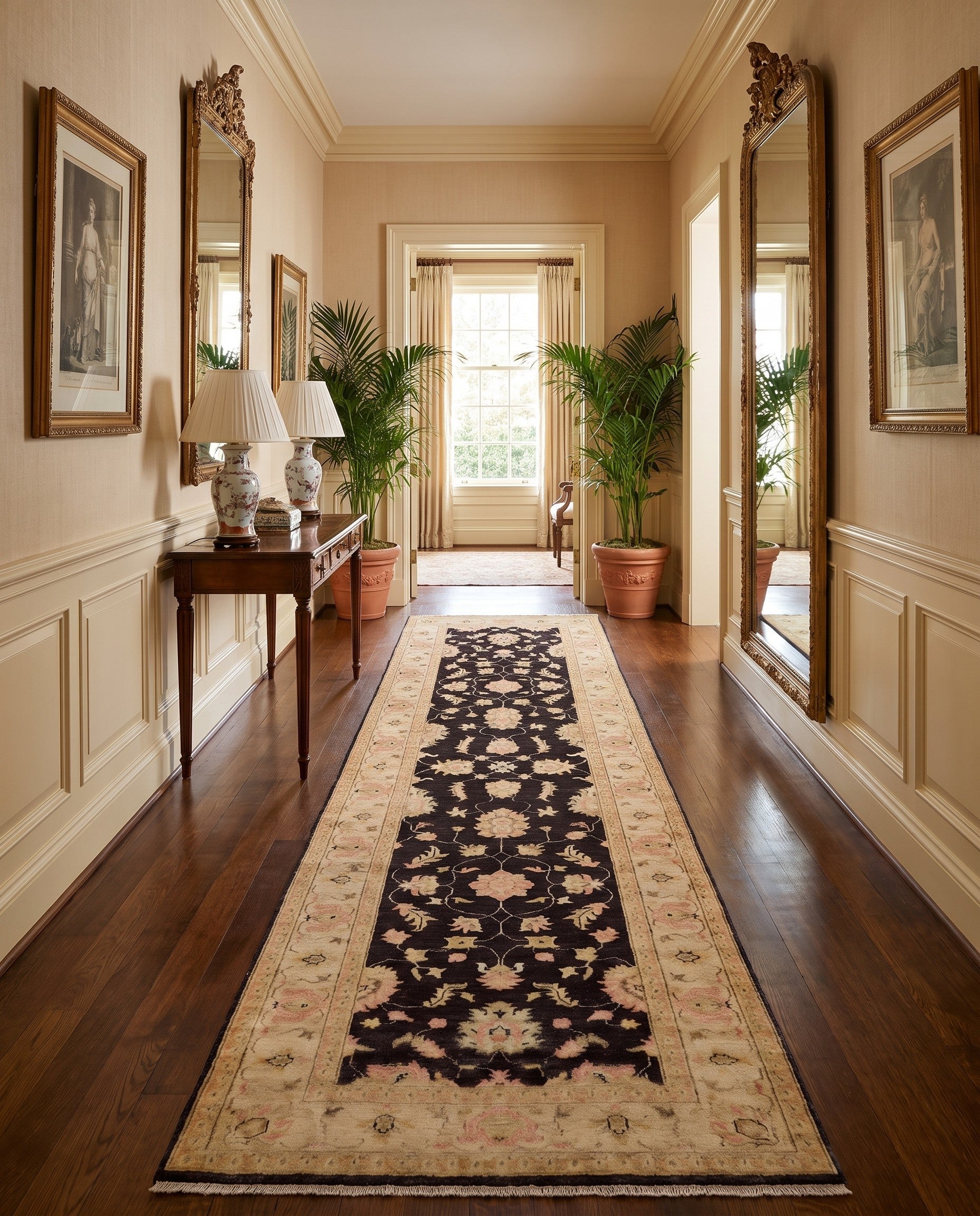 2' 9 x 10' 3 Hand Knotted Peshawar Ziegler Runner Rug