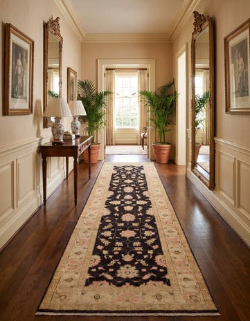 2' 9 x 10' 3 Hand Knotted Peshawar Ziegler Runner Rug