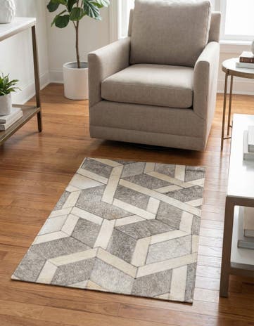 2' 1 x 3' 1 Cowhide Rug
