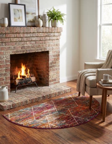3' x 6' Trellis Frieze Hearth Rug