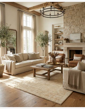 8' 3 x 9' 10 Hand Knotted Oushak Wool Rug