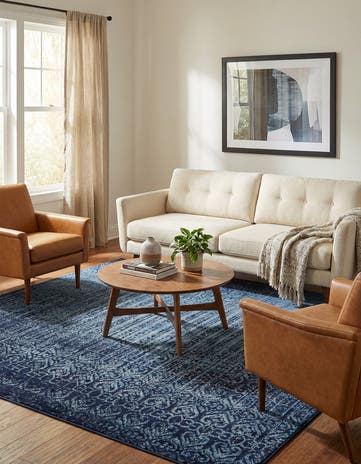 Blue Angelica Square Rug
