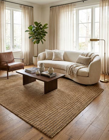 4' 1 x 6' 1 Hand Knotted Modern Ziegler Wool Rug