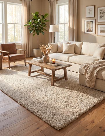 9' 10 x 13' Soft Solid Shag Rug