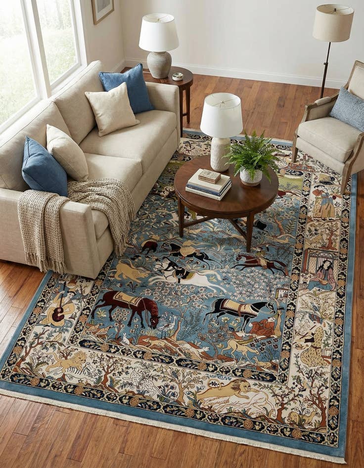 Detail image of 7' 10 x 10' Nain Design Rug