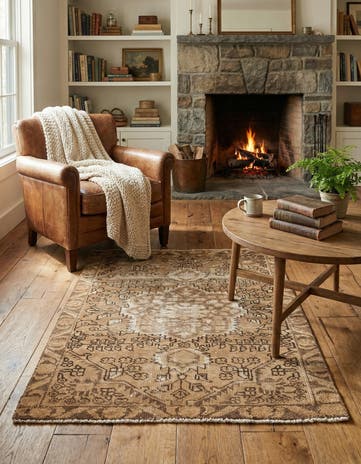 3' x 4' 2 Hand Knotted Ultra Vintage Persian Wool Rug
