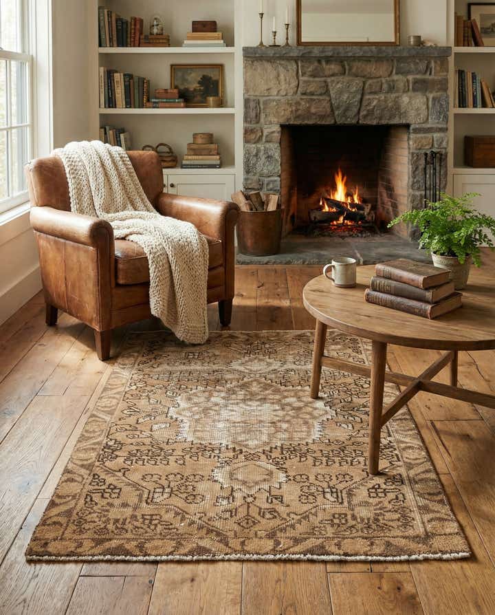 3' x 4' 2 Hand Knotted Ultra Vintage Persian Wool Rug