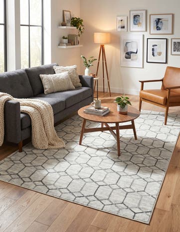 5' x 8' Lattice Trellis Rug