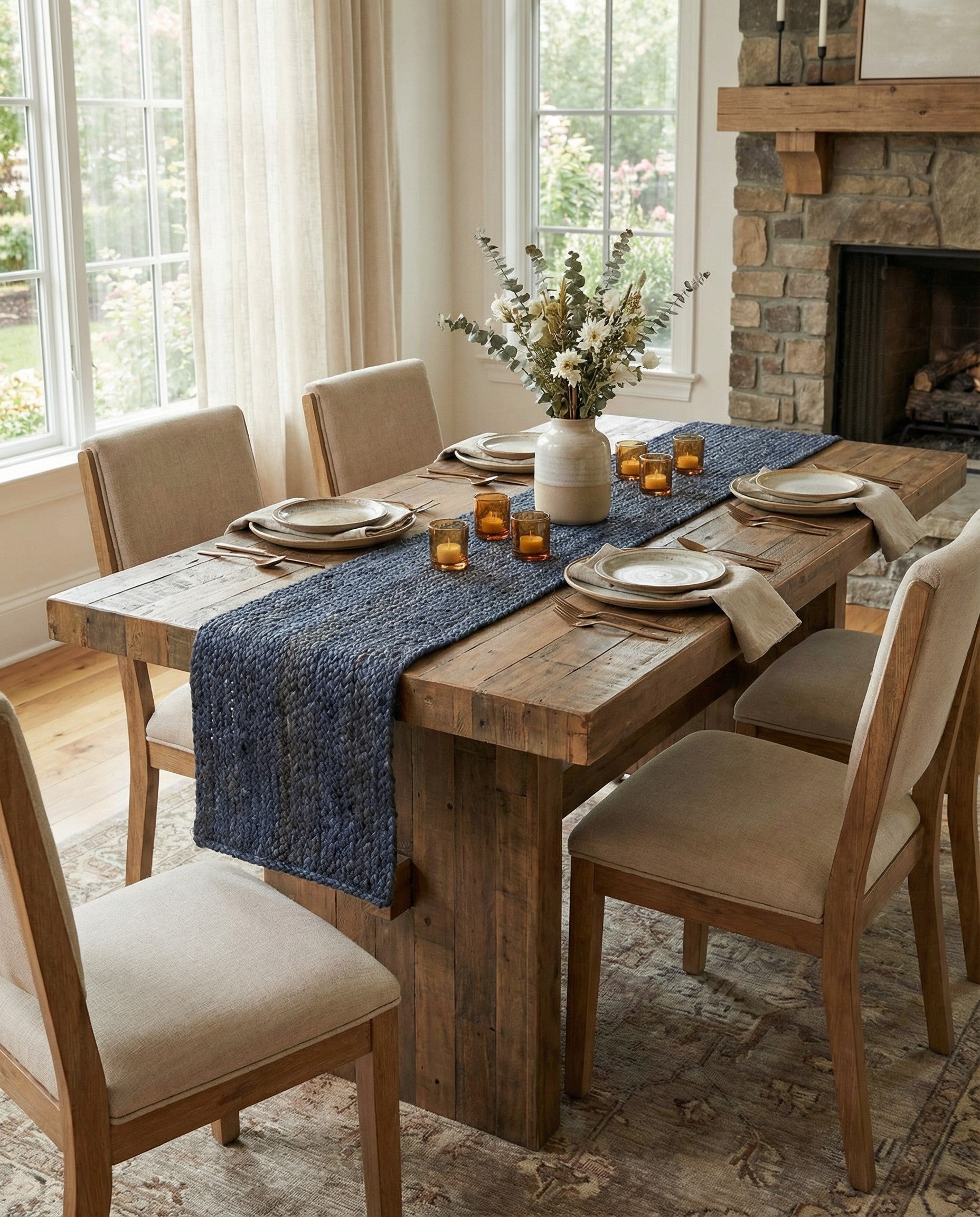 Primary image 1' 2 x 5' 1  Hand Braided Jute Table Runner Rug