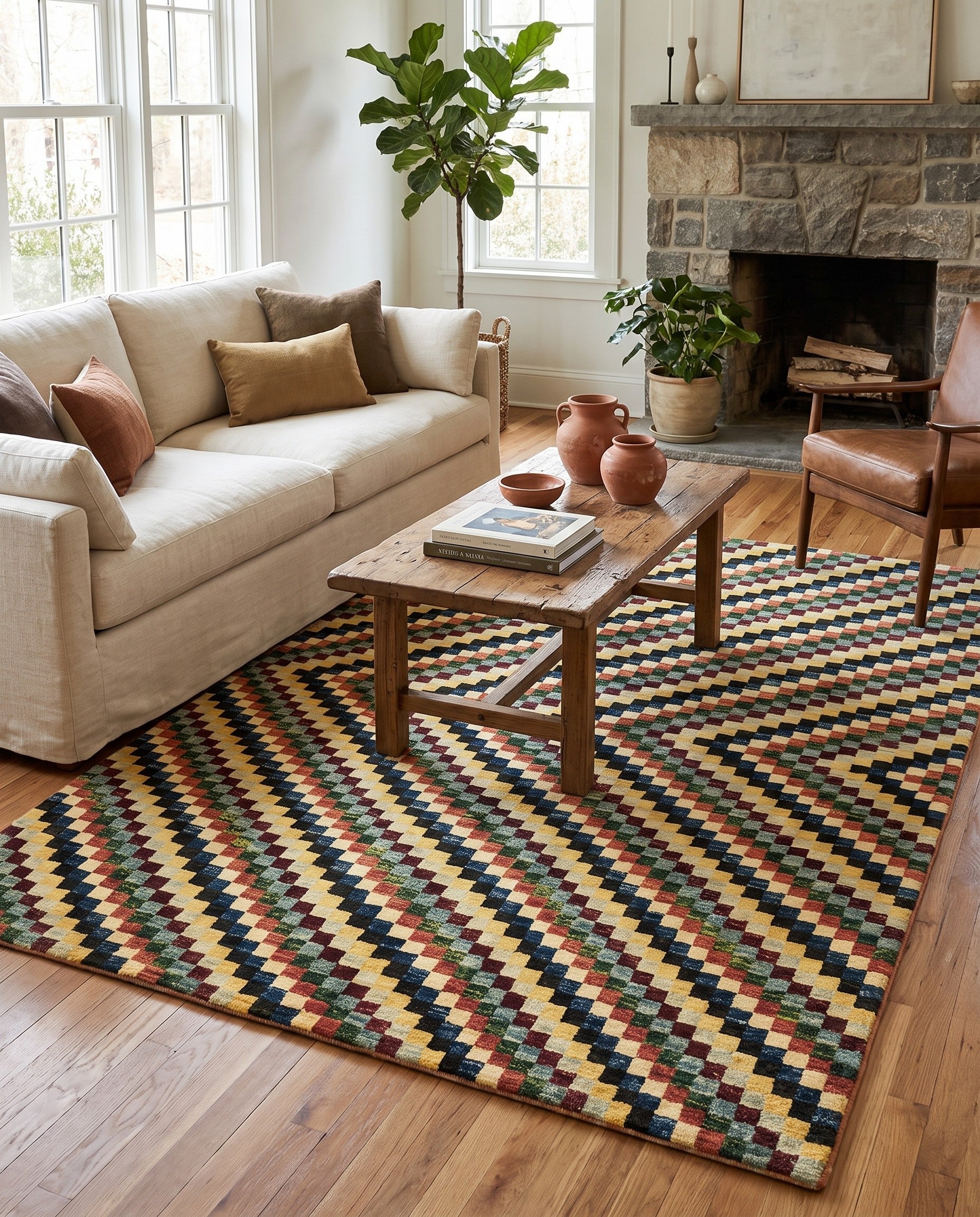 5' x 6' 7 Hand Knotted Kashkuli Gabbeh Oriental Wool Rug