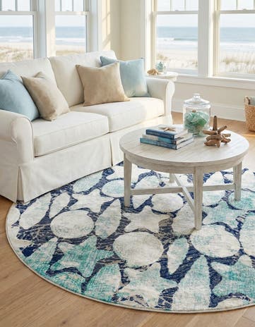 7' x 7' Ariel Round Rug