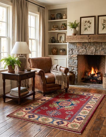 2' 9 x 4' 2 Hand Knotted Kazak Rug