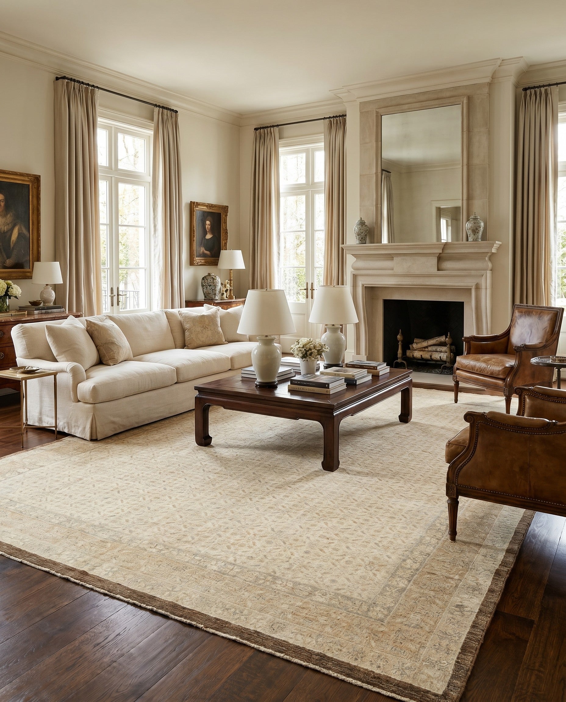 12' 8 x 15' Hand Knotted Oushak Wool Rug