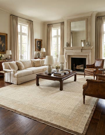 12' 8 x 15' Hand Knotted Oushak Wool Rug