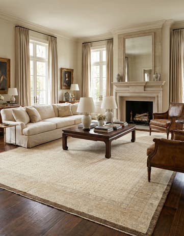 12' 8 x 15' Hand Knotted Oushak Wool Rug