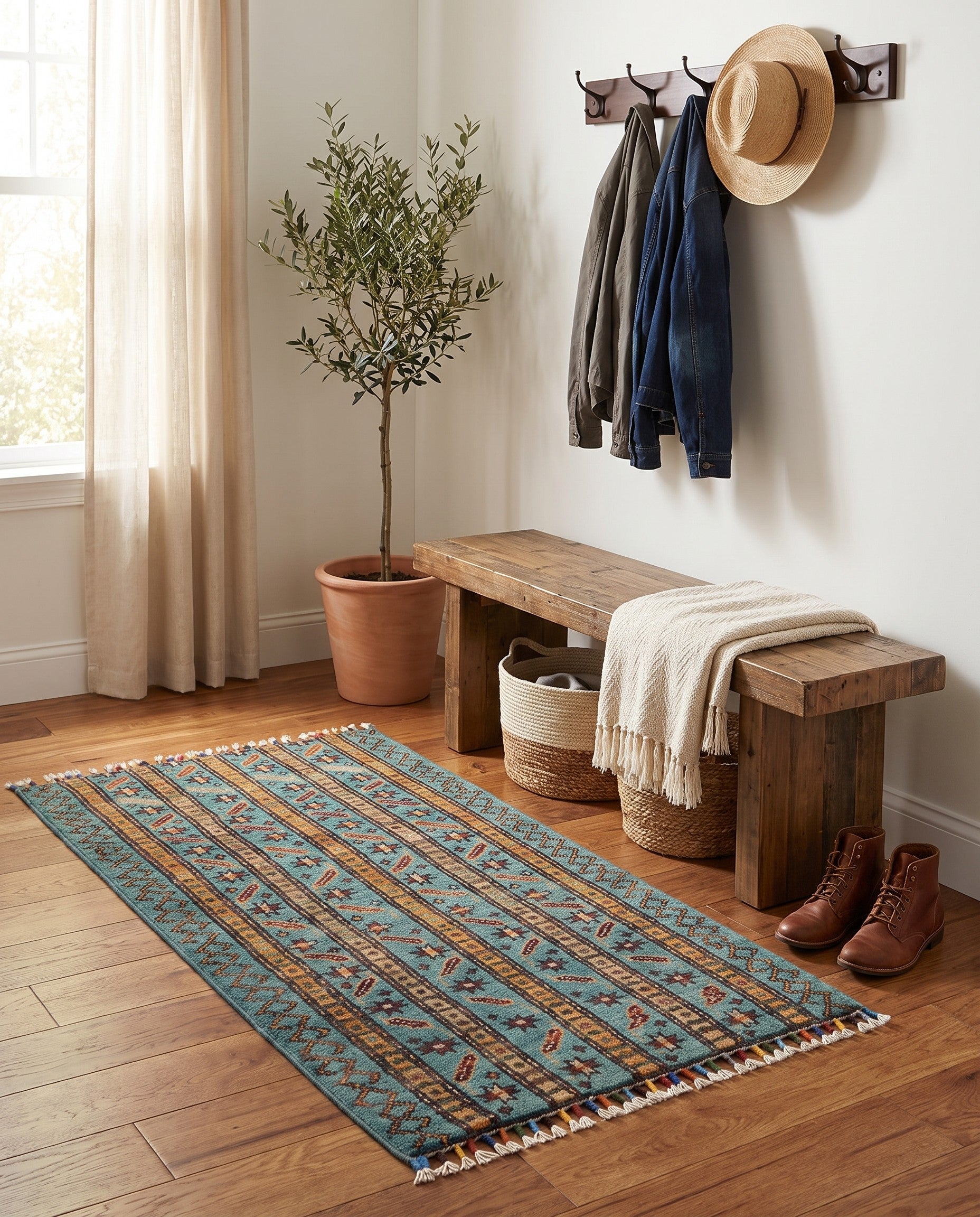 1' 8 x 3' 2 Hand Knotted Kazak Rug