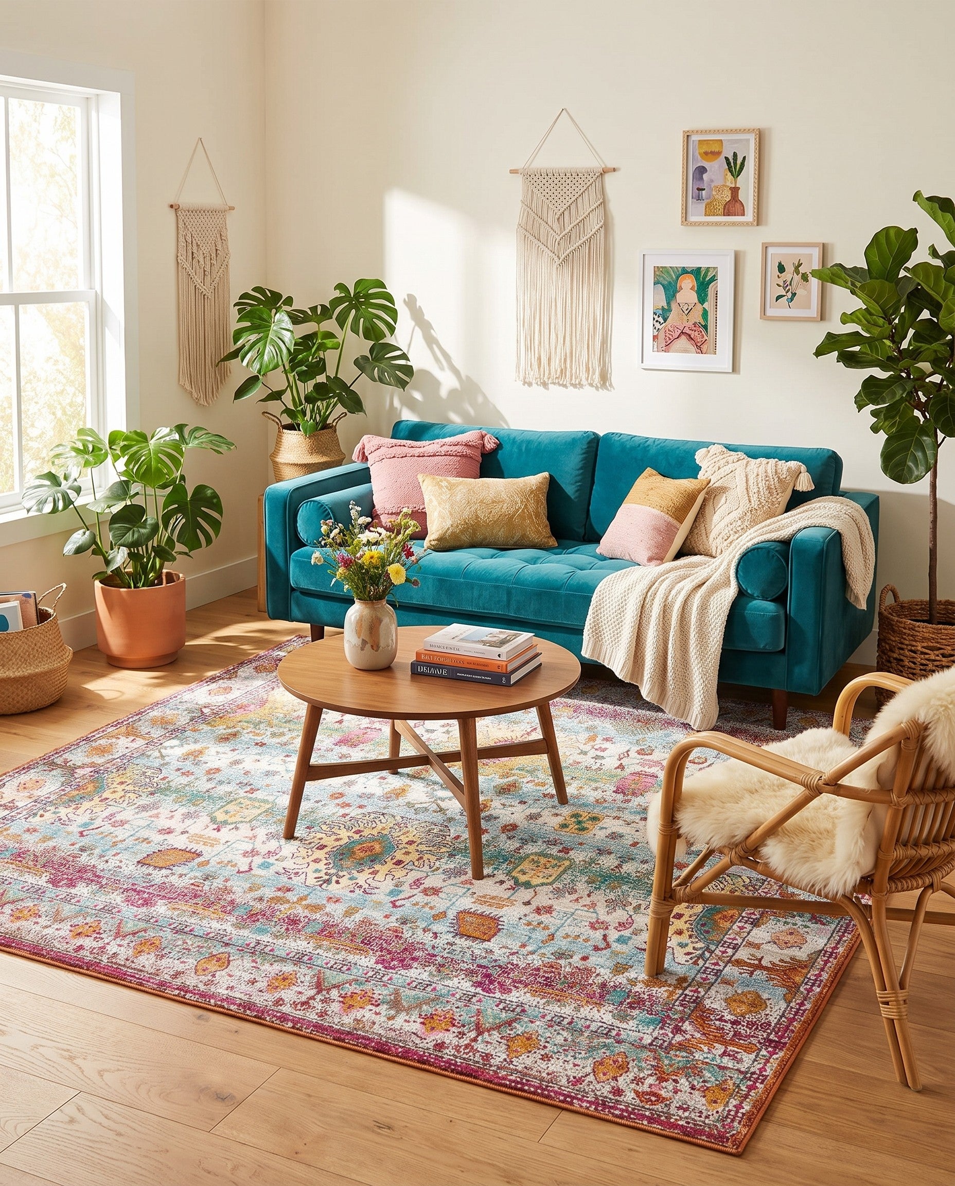 Light Green Alexis Square Rug