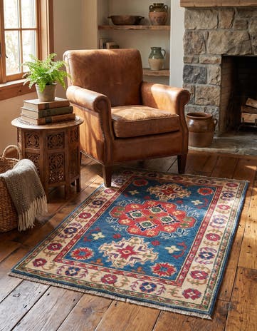 2' 7 x 4' 3 Hand Knotted Kazak Rug
