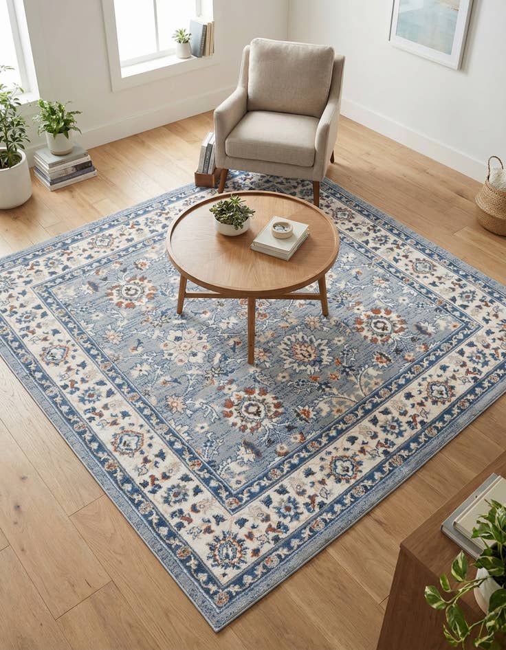 Detail image of 6' 1 x 6' 1 Charlotte Square Rug