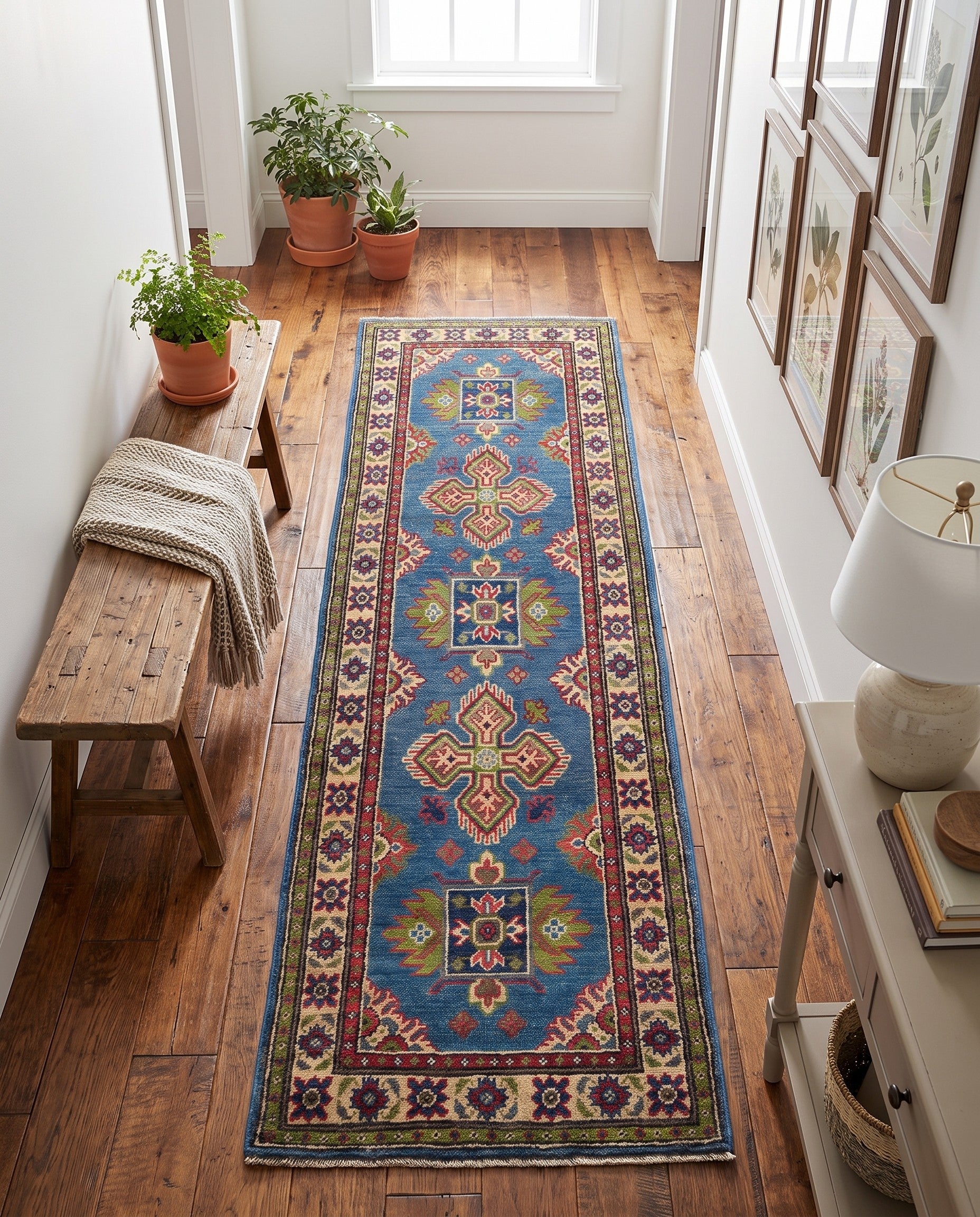 1' 11 x 5' 11 Hand Knotted Kazak Runner Rug