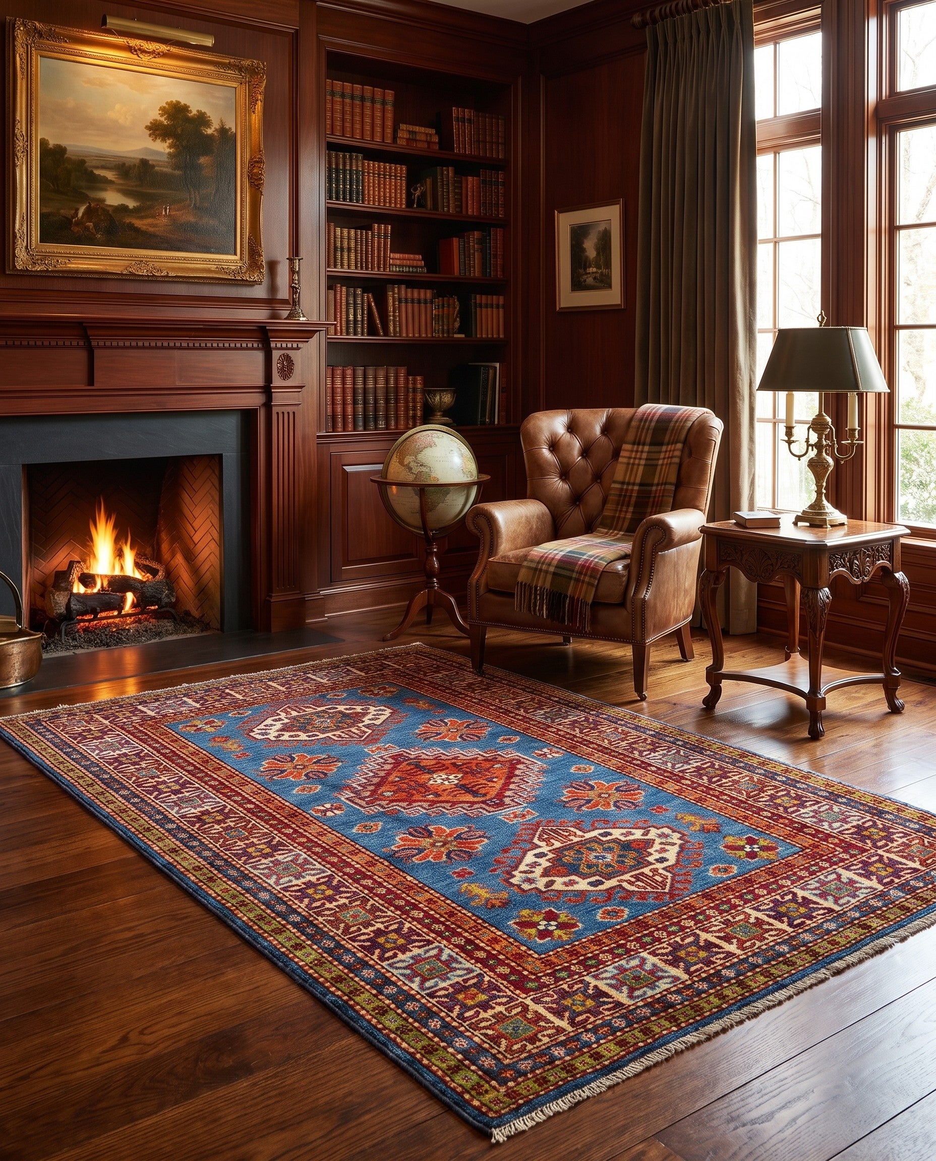 3' 5 x 5' 1 Hand Knotted Kazak Rug