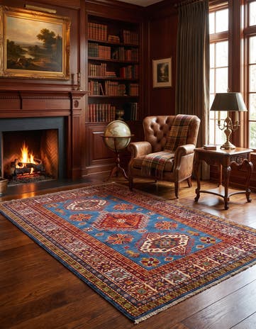 3' 5 x 5' 1 Hand Knotted Kazak Rug