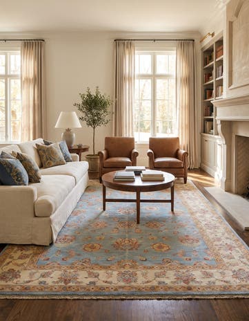 5' 8 x 8' 4 Hand Knotted Ziegler Rug