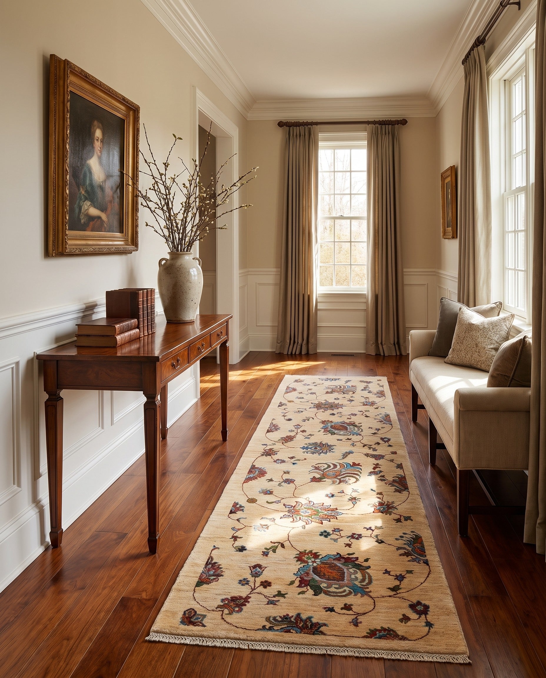 2' 8 x 8' 6 Hand Knotted Ariana Ziegler Runner Rug