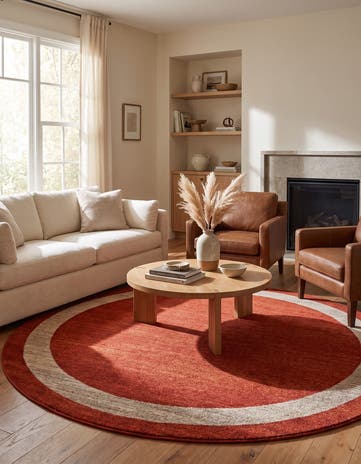 Terracotta Angelica Round Rug
