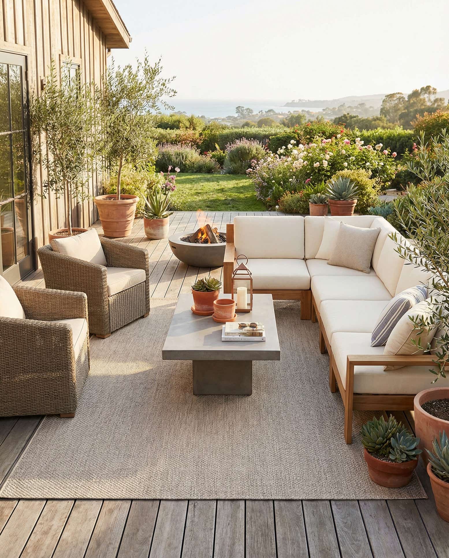 7' 10 x 10' Easy-Clean Solid Indoor / Outdoor Rug