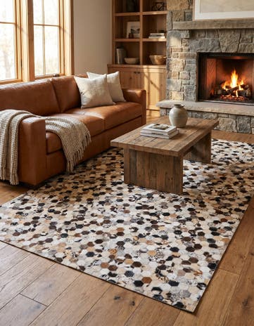 5' 1 x 8' Cowhide Rug