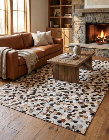 5' 1 x 8' Cowhide Rug