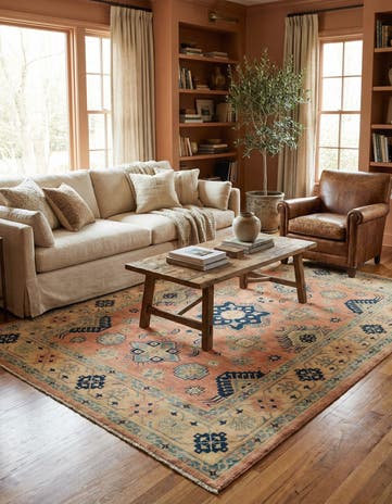 5' 9 x 7' 10 Hand Knotted Oushak Wool Rug